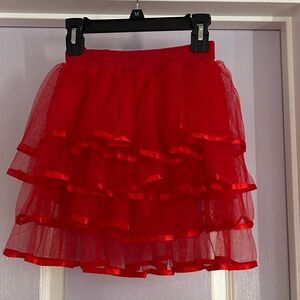 Red Tulle Ballerina Skirt size 6x